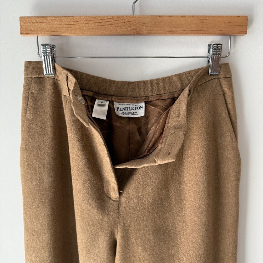 Pendleton Virgin Wool Pants in Camel, Size 6 - Picture 2 of 4